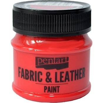Farba na kožu a textil PENTART 50ml červená