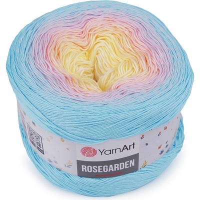 Bavlněná pletací příze Rosegarden 250 g, střední, 4 (311) modrá pomněnková