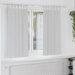 Pure Line Home Плътни завеси в цвят светлосив с текстилни гайки (уши), 2 бр. , 140 x 175 см