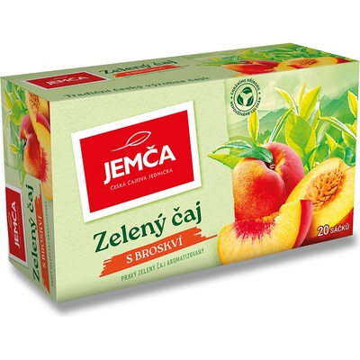 Jemča Zelený čaj s broskví 20 x 1,5 g