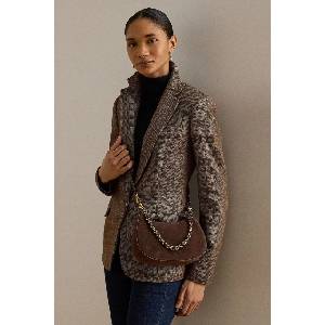 Ralph Lauren чанта crossbody дамска от велур (431P15639)