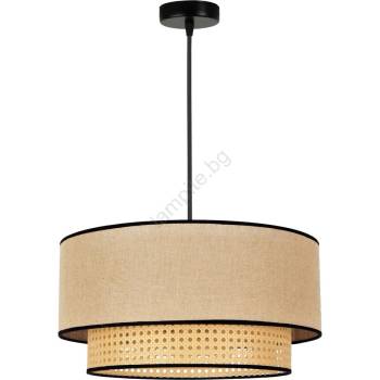 Duolla - Пендел BOHO 1xE27/15W/230V Ø 45 см бежов/ратан (DU84304)