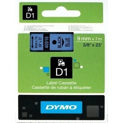 DYMO páska D1 9 mm x 7 m čierna na modrej S0720710