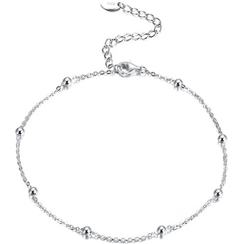 DELIS Гривна за крак от сребро 925, jw1529, модел "Билут", с родиево покритие (jw1529)