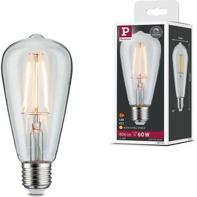 Paulmann P 28703 LED speciální žárovka 7,5 W E27 čirá teplá bílá stmívatelné