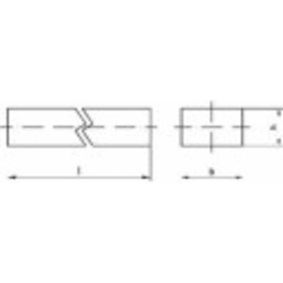 TOOLCRAFT 138556 ocel C45 + C klinová oceľ (d x š) 1000 mm x 20 mm 36 mm 1 ks