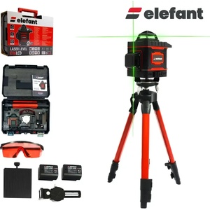 ELEFANT E16-LCD Лазерен нивелир с LCD дисплей и тринога, 16 линии ±2 mm/5m, 40 m, Време за нивелиране ≤ 5s (E16-LCD)