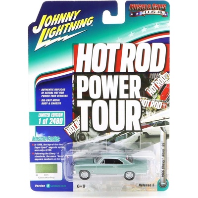 Johnny Lightning Chevrolet Nova SS 1966 tyrkysový 1:64