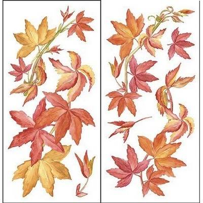 Crearreda Samolepicí dekorace WA S Virginia Crep. 59154 Podzimní listy psího vína 2 archy 15x31 cm