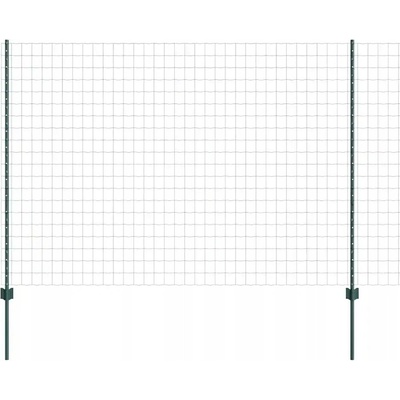 Sada plotových panelů Sada 2 kusů Zelená kovová 10 x 1,5 m
