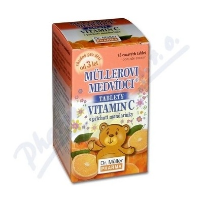 Müllerovi medvídci s vit.C s přích.mandarin. 45 tabliet