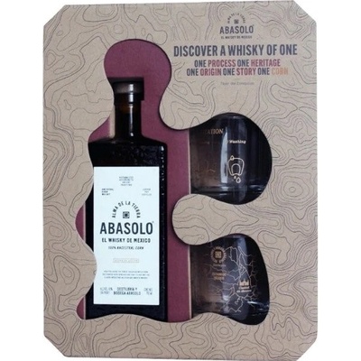 Abasolo El Whisky De Mexico 43% 0,75 l (dárkové balení 2 sklenice)