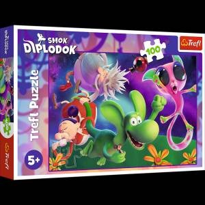 Trefl Puzzle - 100 - Diplodocus Dragon and Friends - Human Film Diplodocus Dragon 16486