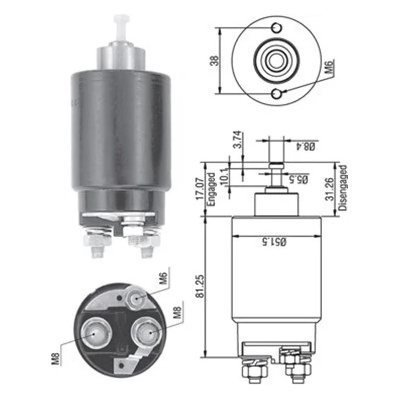 MAGNETI MARELLI Elektromagnetický spínač pre štartér 940113050264