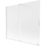 Mexen Velar двукрилен плъзгащ се параван за вана 180 x 150 cm, матов, бял - 896-180-000-31-20 (896-180-000-31-20)