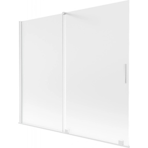 Mexen Velar двукрилен плъзгащ се параван за вана 180 x 150 cm, матов, бял - 896-180-000-31-20 (896-180-000-31-20)