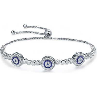 P&J Jewellery stříbrný náramek Modré oči UNISBR27