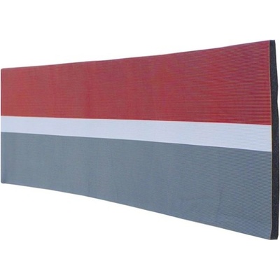 Pěnový nástěnný ochranný samolepicí profil SoftBumpers – 5000×300 mm, červeno-bílo-šedá