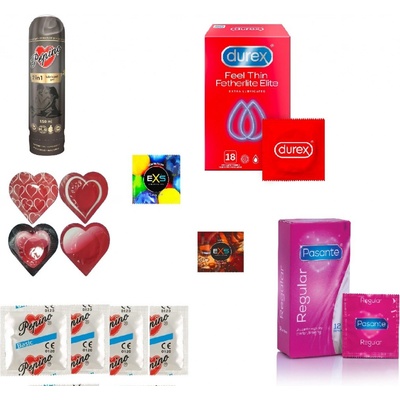 Pepino Mix balíček kondomů 50 kusů a lubrikační gel 150 ml – Zboží Mobilmania