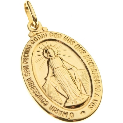 Argento Zlatý prívesok Zázračná medaila 8A023