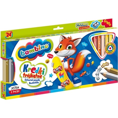 St. Majewski Цветни моливи St. Majewski Bambino 24 бр. с острилка