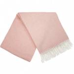Interblanket Кашмирено Одеяло - Едноцветно Розово С Бели Ресни - 140x200 См