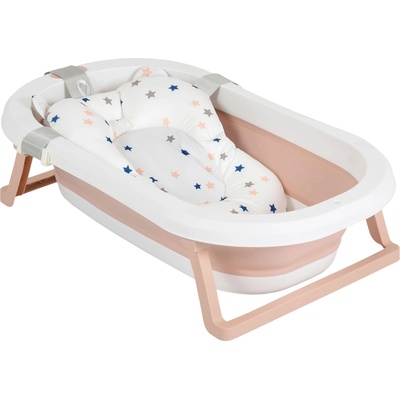 Moni Комплект за къпане със сгъваема вана Moni - Palma, розов (112256)