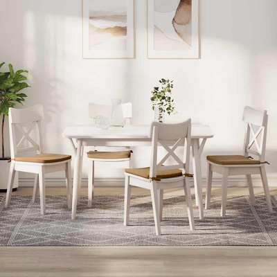 vidaXL Възглавници за седалки 4 pcs Кафяво 40 x 40 x 3 cm Кадифе (42015214)