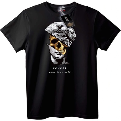 NOONEBRAND Тениска Разкрий Истинския си Аз Череп - 2XL, Black
