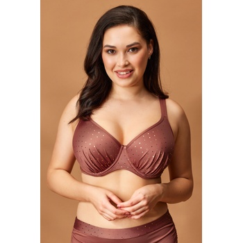 Astratex Горнище на бански костюм Maia Glitter Brown Plus (P817MaiGlBroPlus)