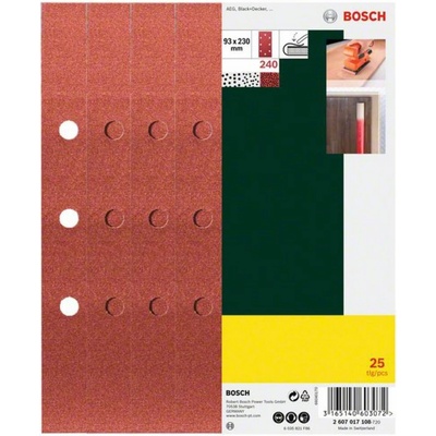 Bosch Accessories 2607017108 brusný papír s otvory Zrnitost 240 (d x š) 230 mm x 93 mm 25 ks