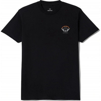 Brixton tričko Leeway S/S Stt Black Worn Wash