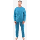 Gina 79129 pánské pyžamo dlouhé modré