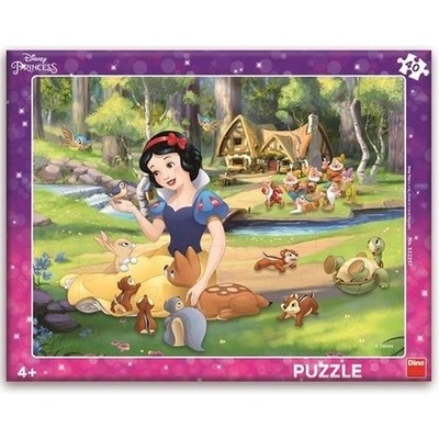 Puzzle 40 deskové Sněhurka a zvířátka