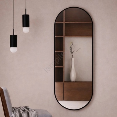 Baltica Design - Стенно огледало TINY BORDER 140 x 60 см, черно (DB0031)