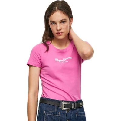Тениска Pepe jeans New Virginia short sleeve T-shirt - Pink (Dark Rose)