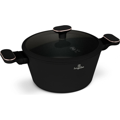 Pro-Tech shop Kastrol s titanovým povrchem a skleněnou poklicí Black Rose 24cm 56040