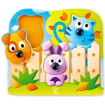 Hape Пъзел с дръжки - Домашни животни