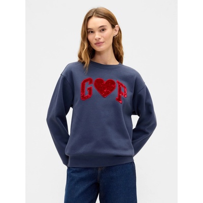 GAP Oversize mikina s logom tmavomodrá