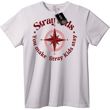 NOONEBRAND Тениска с компас на Stray Kids - S, Black