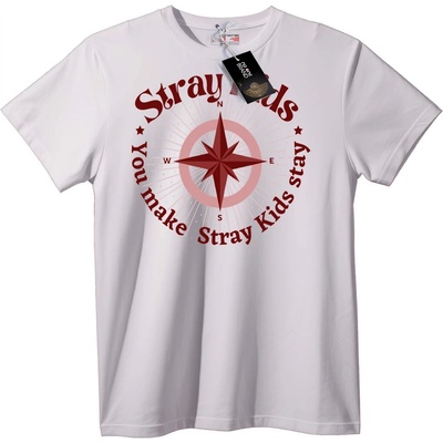 NOONEBRAND Тениска с компас на Stray Kids - S, Black