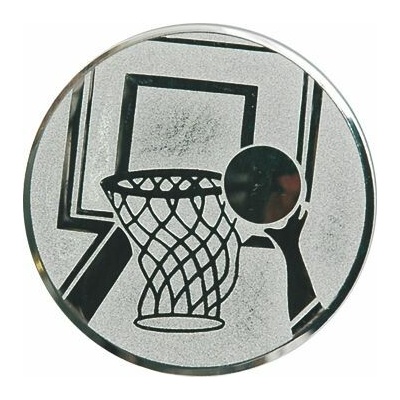 D1-A8/S Emblém pr.25mm basketbal striebro