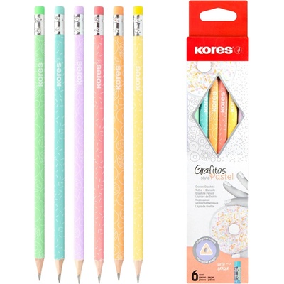 Kores Grafitos pastel HB 6 ks 92803 – Sleviste.cz