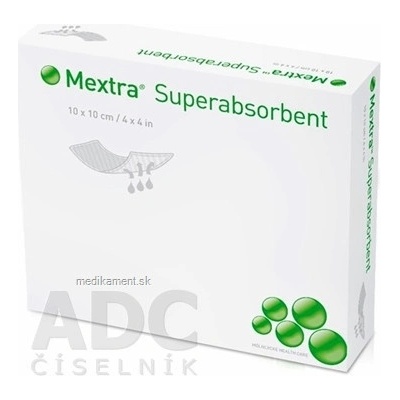 Mextra Superabsorbent 10 x 10 cm superabsorbujúci obväz 10 ks