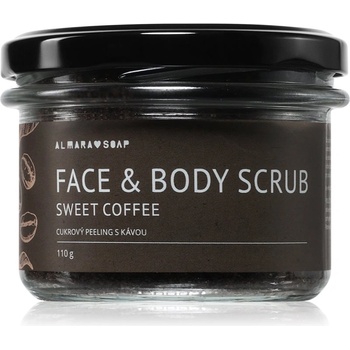 Almara Soap Face & Body Scrub захарен пилинг за тяло и лице с аромат Sweet Coffee 110 гр