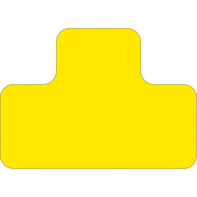 Samolepicí značení umístění palet WT-5610, tvar ''T'' – lehčený hliník, žlutá, 125×175×75 mm, balení 25 ks