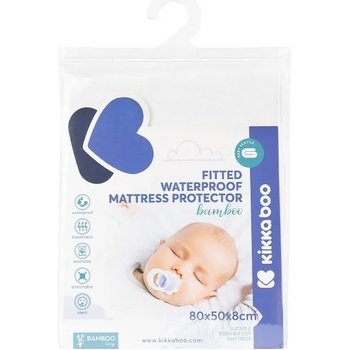 KikkaBoo Протектор за матрак с борд KikkaBoo - С бамбук, 80 х 50 х 8 cm (31105030012)