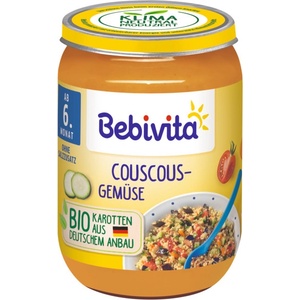 Bebevita Био пюре Bebivita - Кускус със зеленчуци, 190 g (15004)