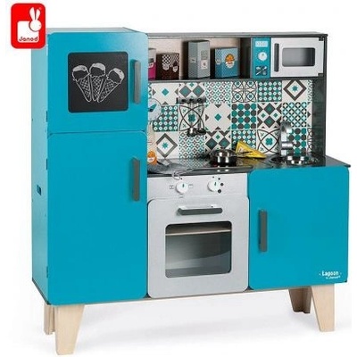 Janod - Голяма дървена детска кухня - Lagoon (J06555)