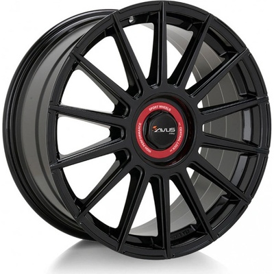 AVUS AC-M09 8,5x19 5x112 ET45 black Cap Rosso